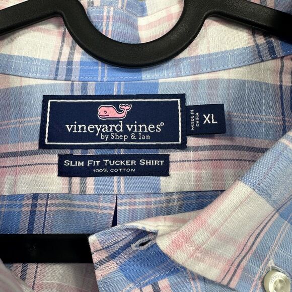 NWT Vineyard Vines Men’s XL Slim Fit Tucker Long Sleeve Button Down Plaid New - Picture 2 of 12